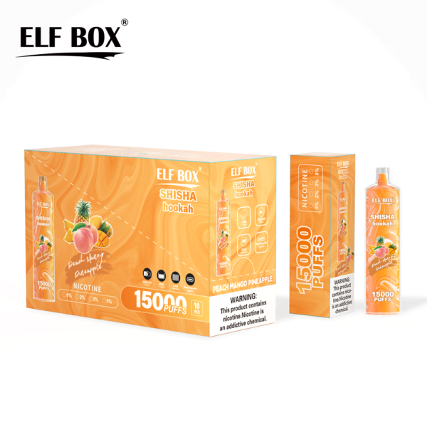 ELF BOX LS15000 Puff Shisha Hookah 0% 2% 5% Nicotine Rechargeable Disposable Vape Wholesale - SYNCVAPE - 15