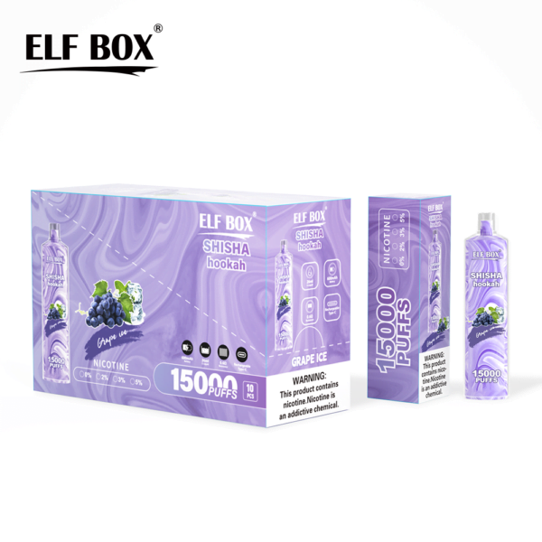 ELF BOX LS15000 Puff Shisha Hookah 0% 2% 5% Nicotine Rechargeable Disposable Vape Wholesale - SYNCVAPE - 13