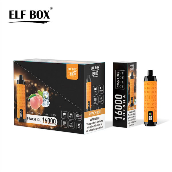 ELF BOX SHISHA 16000 Puffs 0%/2%/3%/5% Nicotine Rechargeable Disposable Vape Wholesale - SYNCVAPE - 12