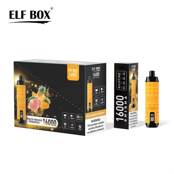 ELF BOX SHISHA 16000 Puffs 0%/2%/3%/5% Nicotina Recarregável Vape Descartável Atacado - SYNCVAPE - 13