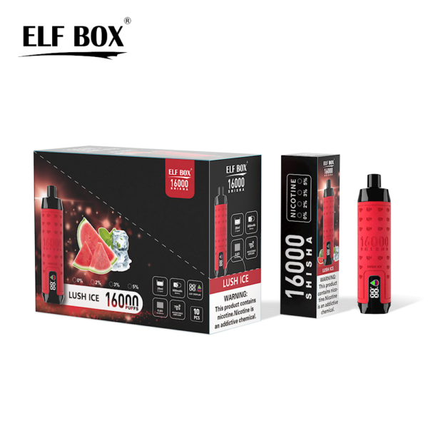 ELF BOX SHISHA 16000 Puffs 0%/2%/3%/5% Nicotine Rechargeable Disposable Vape Wholesale - SYNCVAPE - 14