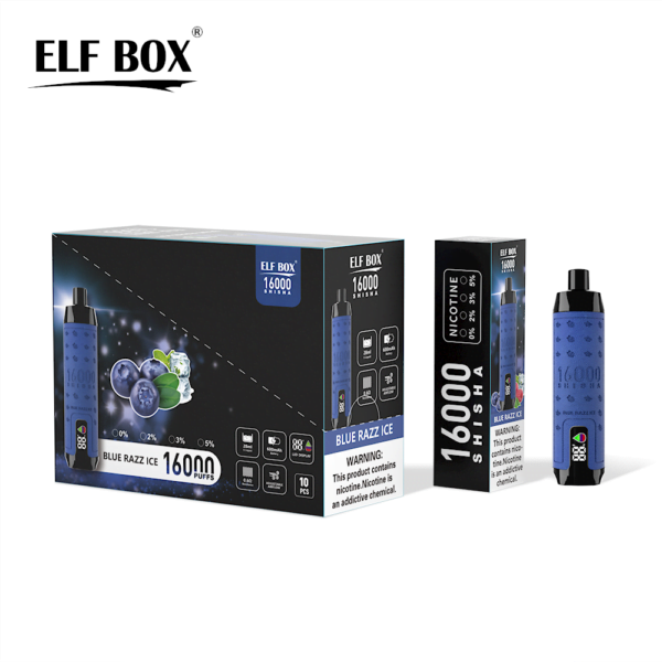 ELF BOX SHISHA 16000 Puffs 0%/2%/3%/5% Nicotine Rechargeable Disposable Vape Wholesale - SYNCVAPE - 8