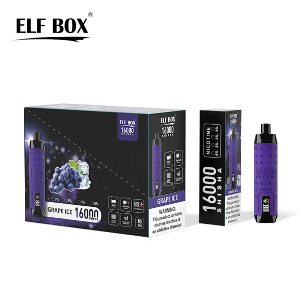 ELF BOX SHISHA 16000 Puffs 0%/2%/3%/5% Nicotina Recarregável Vape Descartável Atacado - SYNCVAPE - 9