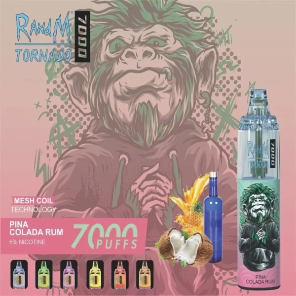 RandM Tornado 7000 Puffs 0% 2% 3% 5% Nikotin engangsvape Engros - SYNCVAPE - 8