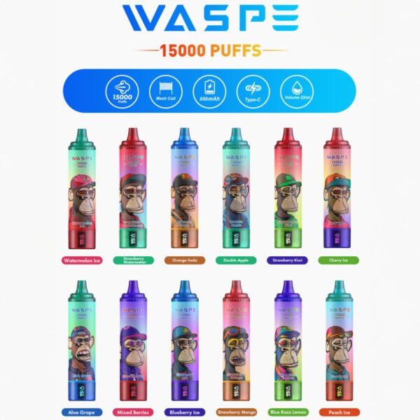 WASPE 15000 PUFFS 0% 2% 3% 5% Nicotine Disposable Vape Wholesale - SYNCVAPE - 2