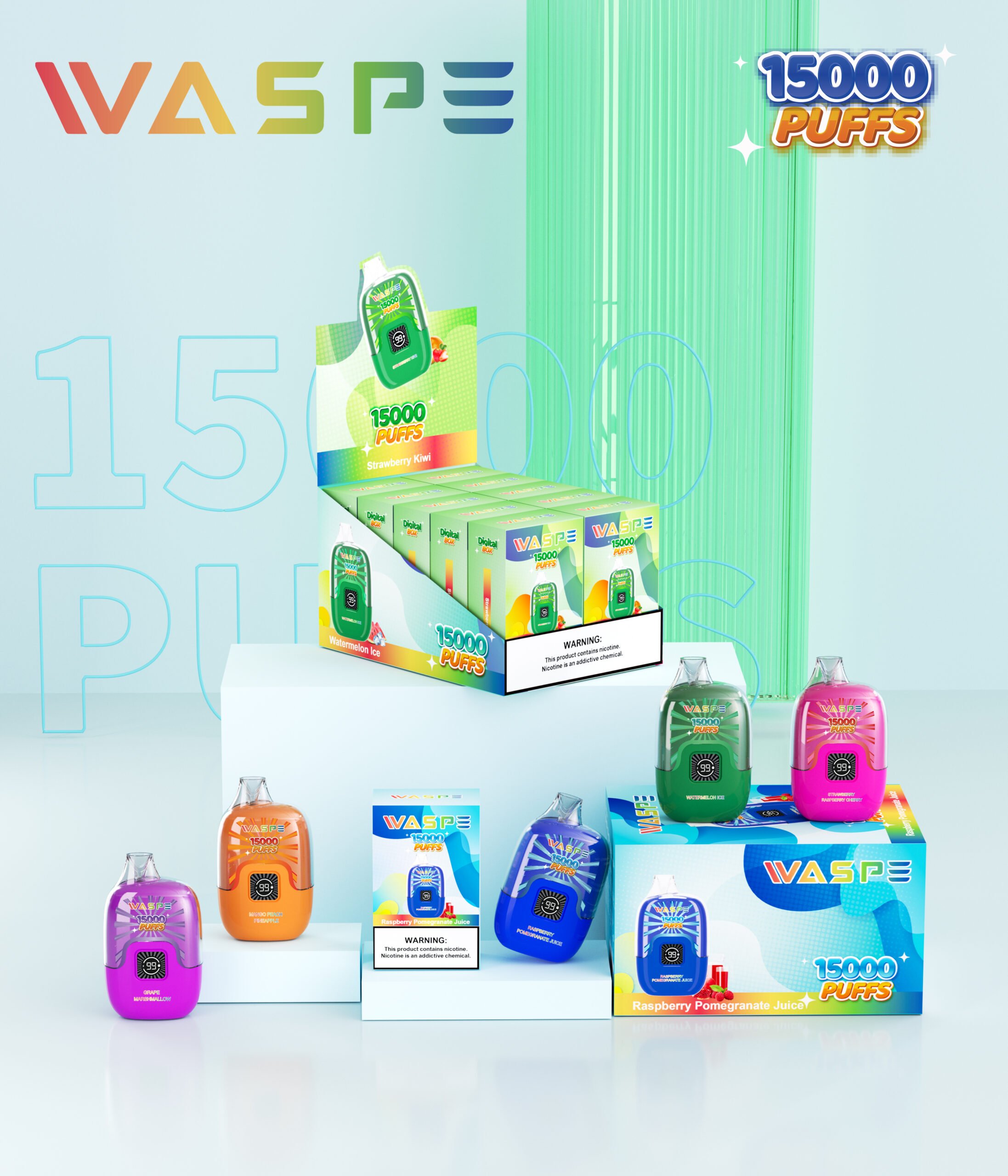 WASPE 15000 PUFFS Digitalbox 0% 2% 3% 5% Nikotin disponibel vape grossist - SYNCVAPE - 24