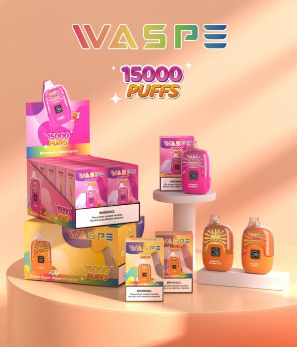 WASPE 15000 PUFFS Digital Box 0% 2% 3% 5% Nikotin engangsvape Engros - SYNCVAPE - 1