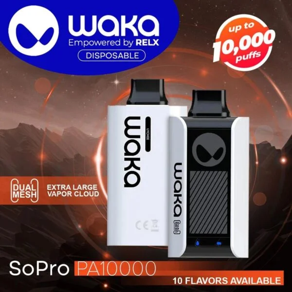 WAKA soPro PA10000 18mg/ml Vape descartável de nicotina - 10000 baforadas atacado - SYNCVAPE - 1