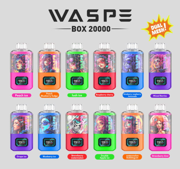 WASPE 20000 PUFFS Dual Mesh Box 0% 2% 3% 5% Nicotine Disposable Vape Wholesale - SYNCVAPE - 2