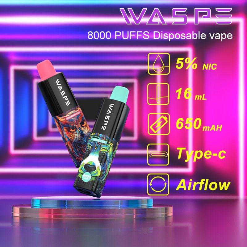 WASPE 8000 PUFFS 0% 2% 3% 5% Nikotínová jednorazová vapa veľkoobchod - SYNCVAPE - 20