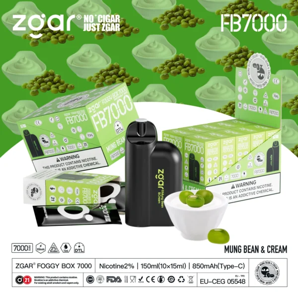 ZGAR FOGGY BOX 7000 Rookwolken 2% Nicotine Oplaadbare Wegwerp Vape Groothandel - SYNCVAPE - 3