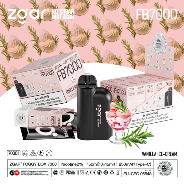 ZGAR FOGGY BOX 7000 Rookwolken 2% Nicotine Oplaadbare Wegwerp Vape Groothandel - SYNCVAPE - 10