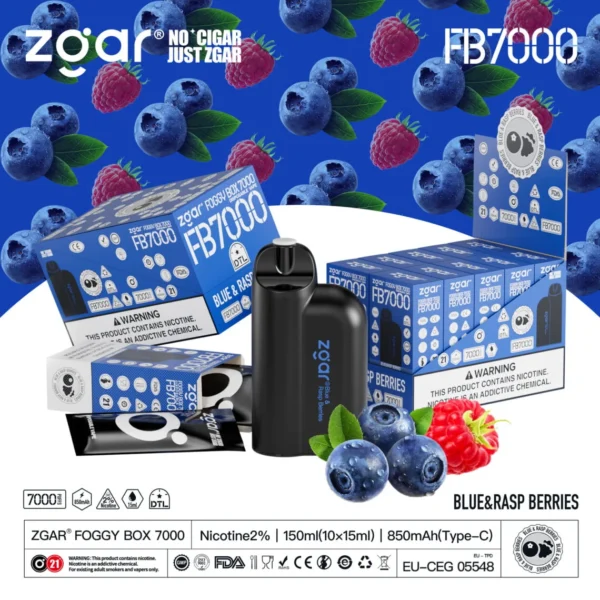 ZGAR FOGGY BOX 7000 Rookwolken 2% Nicotine Oplaadbare Wegwerp Vape Groothandel - SYNCVAPE - 12