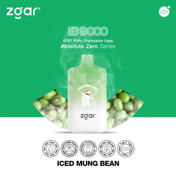 ZGAR ICE BOX 8000 Puffs 2% Никотиновый перезаряжаемый одноразовый вейп оптом - SYNCVAPE - 9
