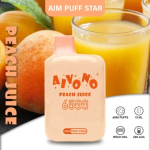 AIVONO AIM PUFFSTAR 6500 Puffs 0% 2% 5% Genopladelige engangsvapes med lav nikotinindhold Pen Bulk Køb Engros - SYNCVAPE - 21