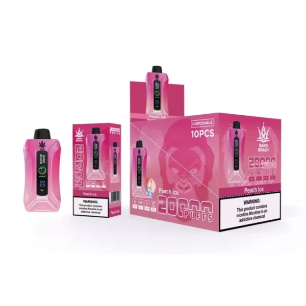 Bang Beach 20000 Puffs 0% 2% 3% 5% ar zemu nikotīna saturu atkārtoti uzlādējama vienreizēja vapes pildspalva lielapjoma pirkšana vairumtirdzniecība — SYNCVAPE – 8