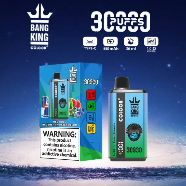 Bang King 30000 Puffs Double Flavor 0% 2% 3% 5% Επαναφορτιζόμενη μίας χρήσης στυλό χαμηλής περιεκτικότητας σε νικοτίνη Vapes Μαζική Αγορά Χονδρικής - SYNCVAPE - 2