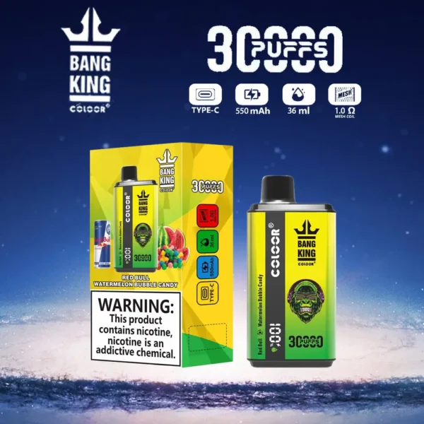 Bang King 30000 Puffs Double Flavor 0% 2% 3% 5% Επαναφορτιζόμενη μίας χρήσης στυλό Vapes χαμηλής περιεκτικότητας σε νικοτίνη Μαζική Αγορά Χονδρικής - SYNCVAPE - 3