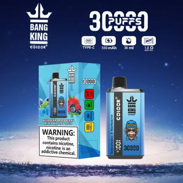 Bang King 30000 Puffs Double Flavor 0% 2% 3% 5% Επαναφορτιζόμενη μίας χρήσης στυλό Vapes χαμηλής περιεκτικότητας σε νικοτίνη Μαζική Αγορά Χονδρικής - SYNCVAPE - 4