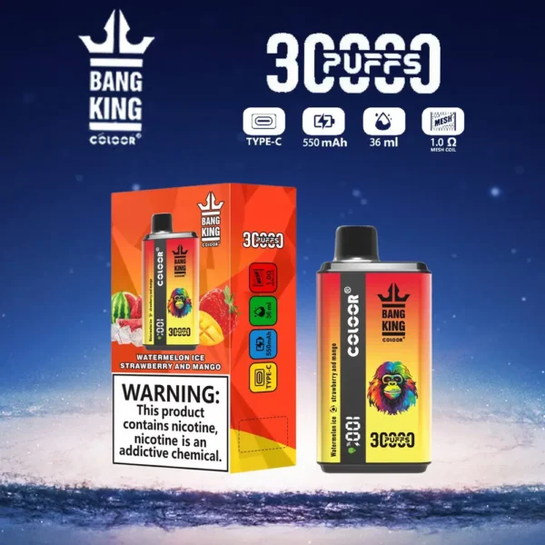 Bang King 30000 Puffs Double Flavor 0% 2% 3% 5% Επαναφορτιζόμενη μίας χρήσης στυλό Vapes χαμηλής περιεκτικότητας σε νικοτίνη Μαζική Αγορά Χονδρικής - SYNCVAPE - 8