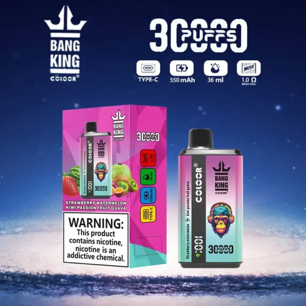 Bang King 30000 Puffs Double Flavor 0% 2% 3% 5% Επαναφορτιζόμενη αναλώσιμη στυλό χαμηλής περιεκτικότητας σε νικοτίνη Vapes Μαζική Αγορά Χονδρικής - SYNCVAPE - 10