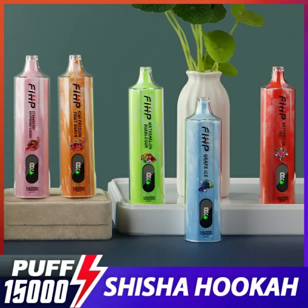 FIHP vodní dýmka na vodní dýmku na vodní dýmku na 15 000 šluků s nízkým obsahem nikotinu nabíjecí jednorázové vapes pero Hromadný nákup – SYNCVAPE – 1