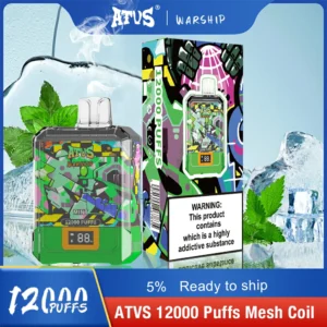 Kvadracikli Warship 12000 Puffs 5% Zema nikotīna Rechargeable Vienreizējās lietošanas Vapes Pildspalva Lielapjoma Pirkt Vairumtirdzniecība - SYNCVAPE - 21