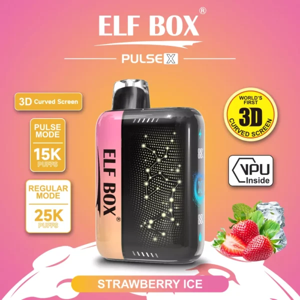 Elf Box Pulse X 25000 Puffs Dual Mesh 0% 2% 3% 5% Low Nicotine 3D Curved LED Screen Rechargeable Disposable Vapes Pen Bulk Buy Wholesale - SYNCVAPE - 11