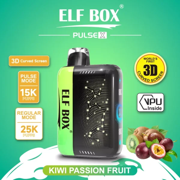 Elf Box Pulse X 25000 Puffs Dual Mesh 0% 2% 3% 5% Low Nicotine 3D Curved LED Screen Rechargeable Disposable Vapes Pen Bulk Buy Wholesale - SYNCVAPE - 3