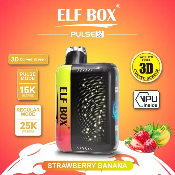 Elf Box Pulse X 25000 Puffs Dual Mesh 0% 2% 3% 5% Low Nicotine 3D Curved LED Screen Rechargeable Disposable Vapes Pen Bulk Buy Wholesale - SYNCVAPE - 6