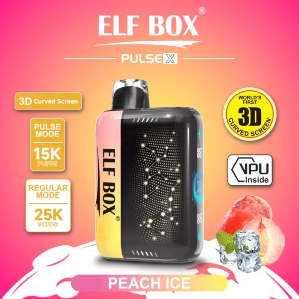 Elf Box Pulse X 25000 Puffs Dual Mesh 0% 2% 3% 5% Low Nicotine 3D Curved LED Screen Rechargeable Disposable Vapes Pen Bulk Buy Wholesale - SYNCVAPE - 7