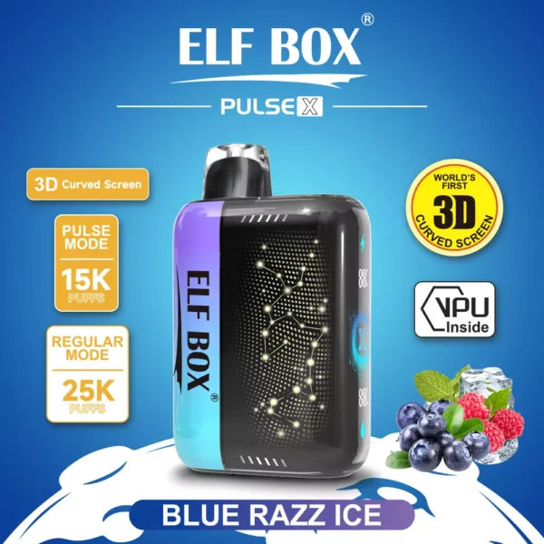 Elf Box Pulse X 25000 Puffs Dual Mesh 0% 2% 3% 5% Low Nicotine 3D Curved LED Screen Rechargeable Disposable Vapes Pen Bulk Buy Wholesale - SYNCVAPE - 10