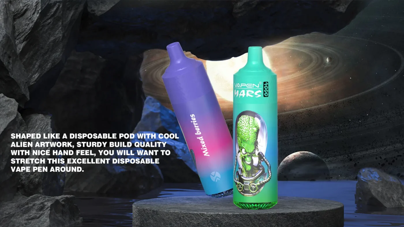 VAPEN Mars 9000 Puffs 0% 2% 5% Baixa Nicotina Recarregável Vapes Canetas Descartáveis ​​Comprar em Massa por Atacado