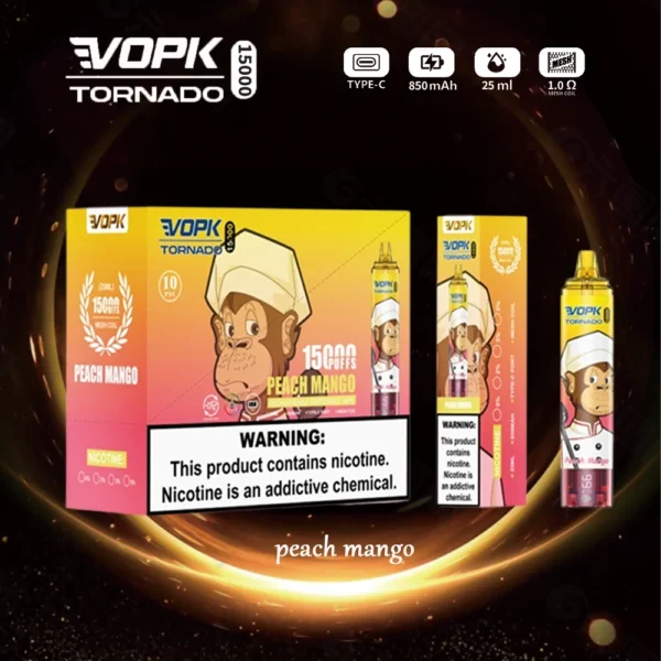 VOPK Tornado 15000 Puffs 0% 2% 3% 5% Low Nicotine Rechargeable Disposable Vapes Pen Bulk Buy Wholesale - SYNCVAPE - 2