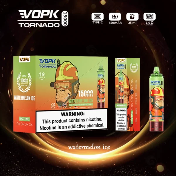 VOPK Tornado 15000 Puffs 0% 2% 3% 5% Low Nicotine Rechargeable Disposable Vapes Pen Bulk Buy Wholesale - SYNCVAPE - 3