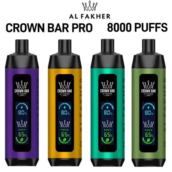 Al Fakher Crown Bar Big Cloud 8000 Pro Dual Mode Full Screen Low Nicotine Rechargeable Disposable Vapes Pen Bulk Buy Wholesale - European Warehouse Stock - SYNCVAPE - 13