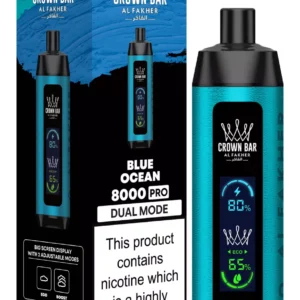 Al Fakher Crown Bar Big Cloud 8000 Pro Dual Mode Full Screen Low Nicotină Reîncărcabil Vapes Pen vrac Cumpărați cu ridicata - Stoc de depozit european - SYNCVAPE - 30