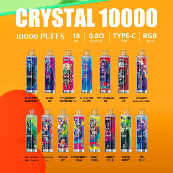 Uwin Crystal 10000 Puffs 0% 2% 3% 5% Low Nicotine Rechargeable Disposable Vapes Pen Bulk Buy Wholesale - SYNCVAPE - 1