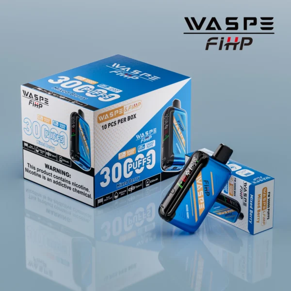 WASPE FIHP 30000 Puffs Dual Mesh 0% 2% 5% LED Display Low Nicotine Rechargeable Disposable Vapes Pen Bulk Buy Wholesale - SYNCVAPE - 14