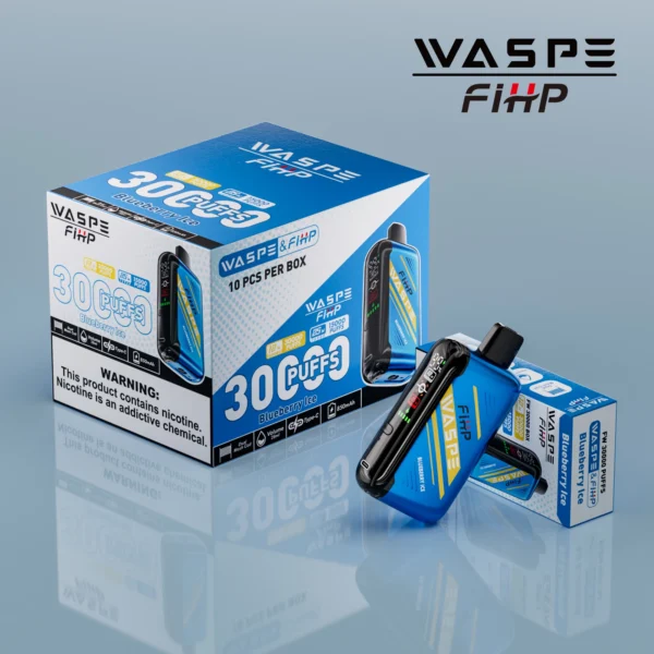 WASPE FIHP 30000 Puffs Dual Mesh 0% 2% 5% LED Display Low Nicotine Rechargeable Disposable Vapes Pen Bulk Buy Wholesale - SYNCVAPE - 7