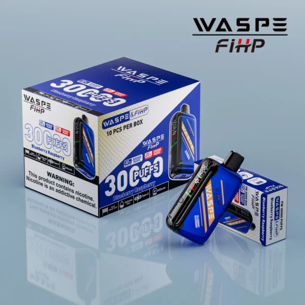 WASPE FIHP 30000 Puffs Dual Mesh 0% 2% 5% LED Display Low Nicotine Rechargeable Disposable Vapes Pen Bulk Buy Wholesale - SYNCVAPE - 6