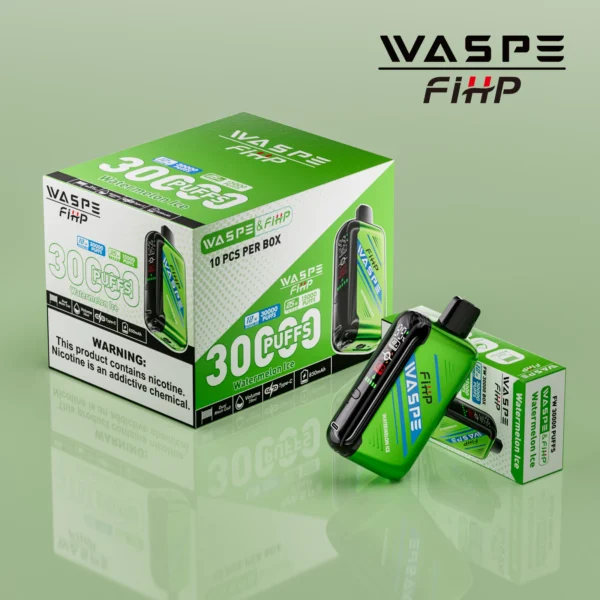 WASPE FIHP 30000 Puffs Dual Mesh 0% 2% 5% LED Display Low Nicotine Rechargeable Disposable Vapes Pen Bulk Buy Wholesale - SYNCVAPE - 3