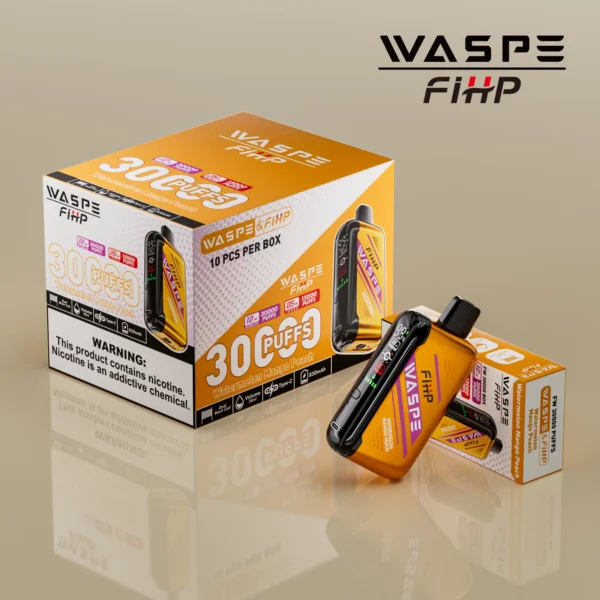 WASPE FIHP 30000 Puffs Dual Mesh 0% 2% 5% LED Display Low Nicotine Rechargeable Disposable Vapes Pen Bulk Buy Wholesale - SYNCVAPE - 2