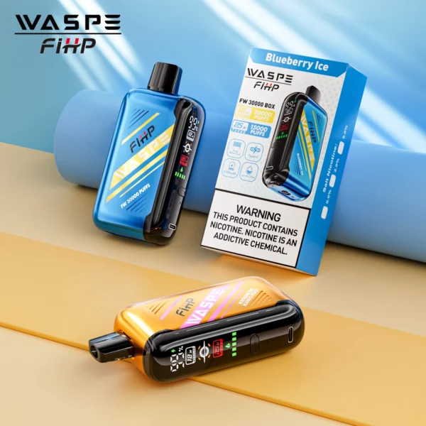 WASPE FIHP 30000 Puffs Dual Mesh 0% 2% 5% LED Display Low Nicotine Rechargeable Disposable Vapes Pen Bulk Buy Wholesale - SYNCVAPE - 1