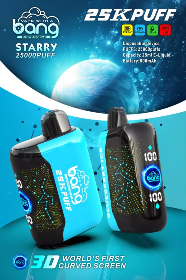 Bang Starry 25000 puffs 3D ukrivljen zaslon 0% 2% 3% 5% nizko nikotinsko pisalo za enkratno uporabo za enkratno uporabo Nakup na debelo - SYNCVAPE - 11
