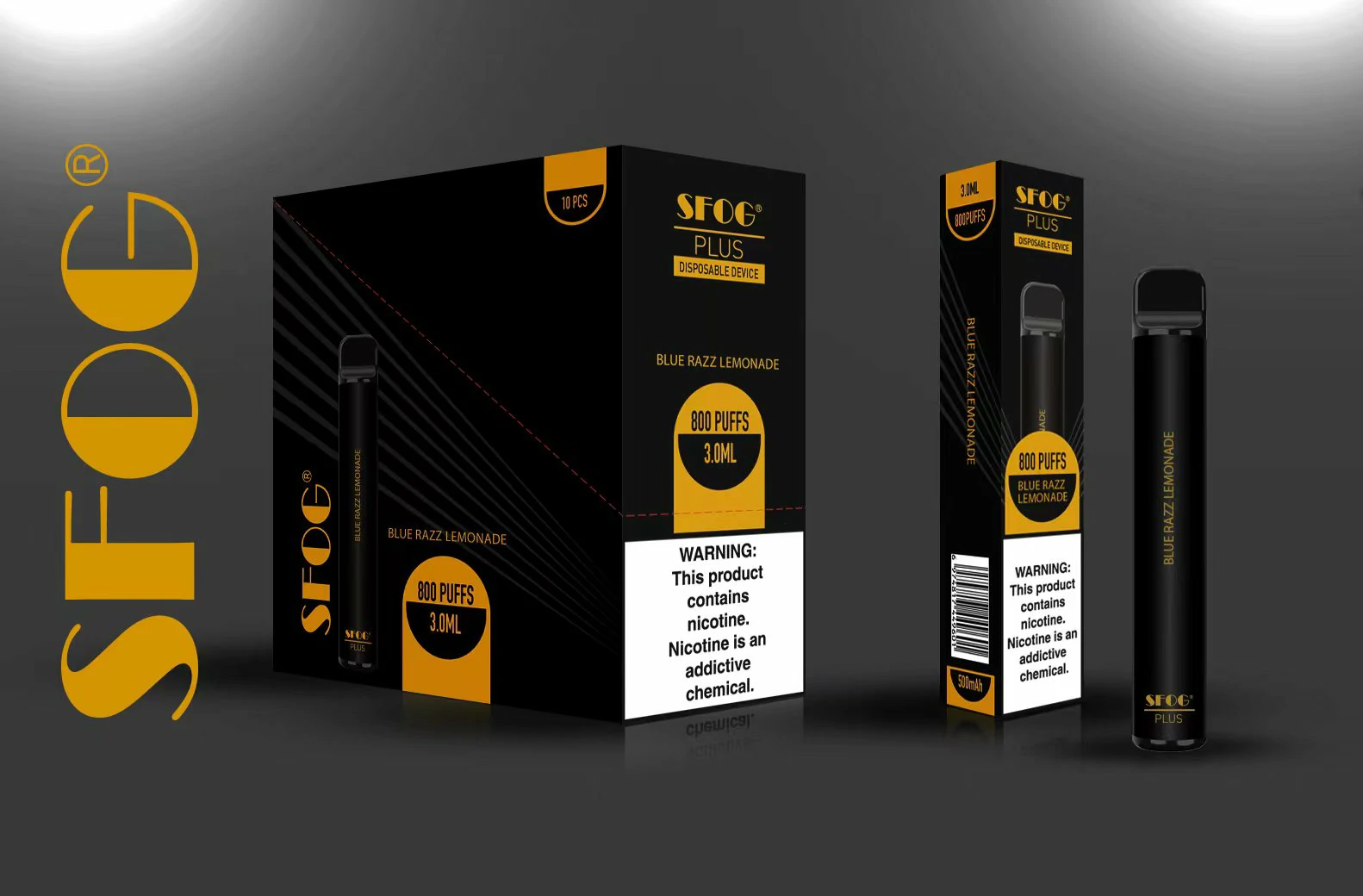 SFOG PLUS 800 Puff-uri 2% 3% 5% Stilo vape reîncărcabil de unică folosință cu conținut scăzut de nicotină Cumpărați cu ridicata
