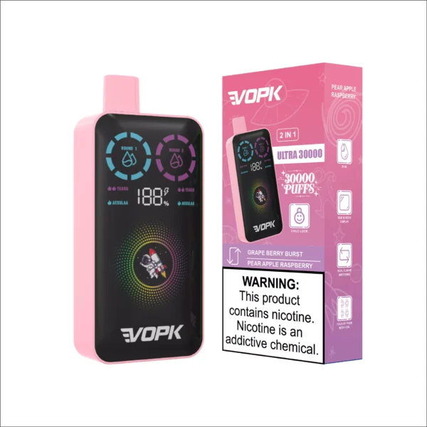 VOPK ULTRA 30000 Puffs Double Flavour Dual Mesh Digital Screen 2% Low Nicotine Rechargeable Disposable Vapes Pen Bulk Buy Wholesale - SYNCVAPE - 2