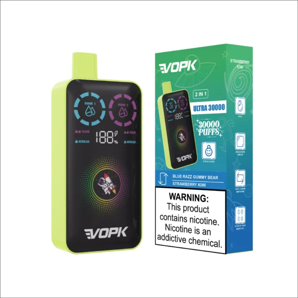 VOPK ULTRA 30000 Puffs Double Flavour Dual Mesh Digital Screen 2% Low Nicotine Rechargeable Disposable Vapes Pen Bulk Buy Wholesale - SYNCVAPE - 7