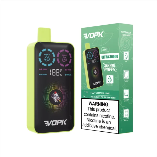 VOPK ULTRA 30000 Puffs Double Flavour Dual Mesh Digital Screen 2% Low Nicotine Rechargeable Disposable Vapes Pen Bulk Buy Wholesale - SYNCVAPE - 8