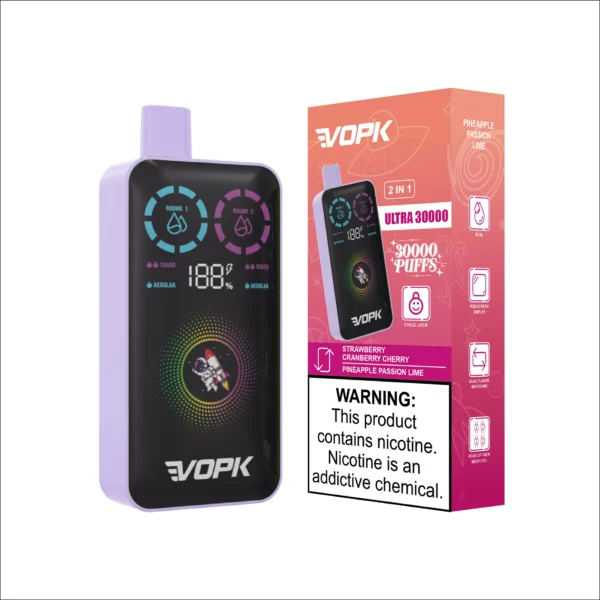 VOPK ULTRA 30000 Puffs Double Flavour Dual Mesh Digital Screen 2% Low Nicotine Rechargeable Disposable Vapes Pen Bulk Buy Wholesale - SYNCVAPE - 10